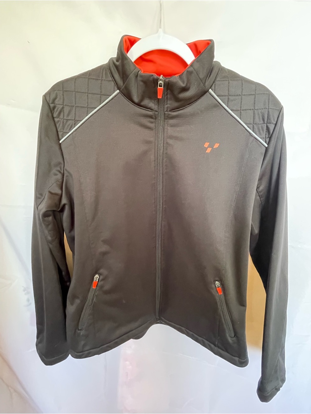 Women's BRP Windproof Riding Jacket Black Red Quilted Moto XLTG